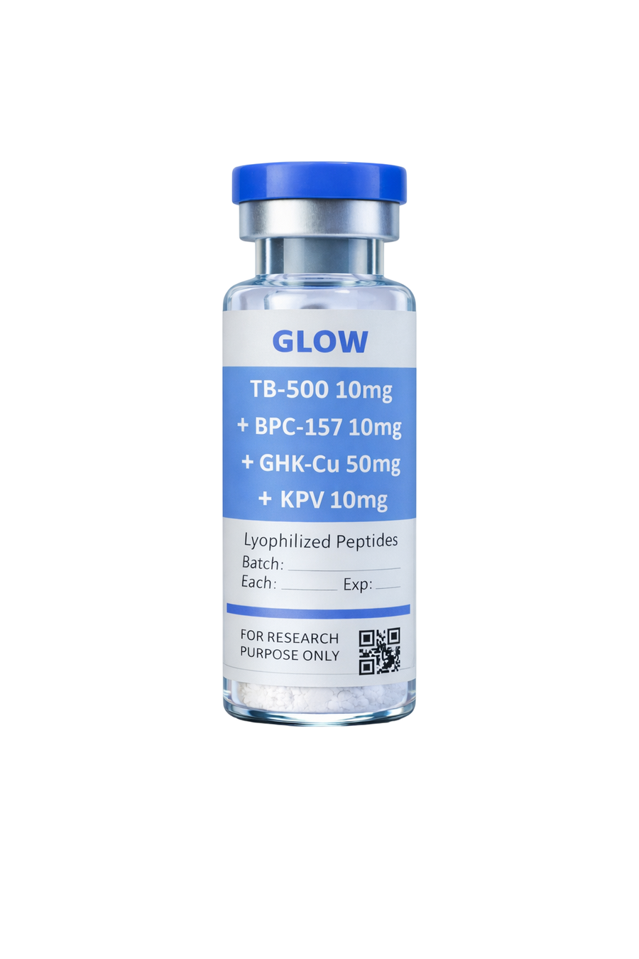 Glow TB500 10mg + BPC-157 10mg + GHK-CU 50mg + KVP 10mg